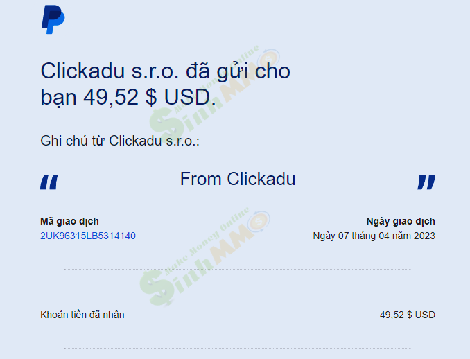 Sinhmmo.net Payment Proof Clickadu